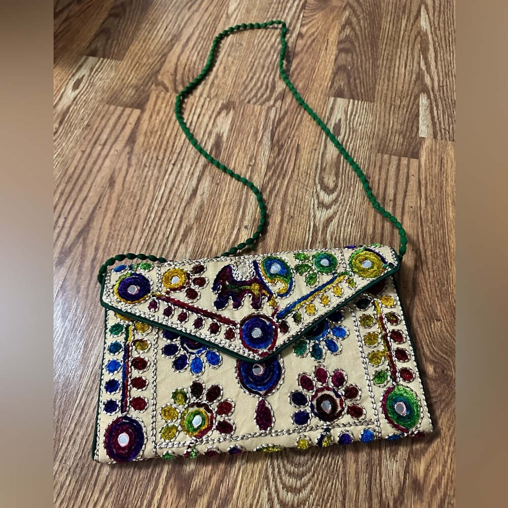 Women's Purse Maatangi Art Embroidered Handicraft Traditional Shoulder Bag Boho